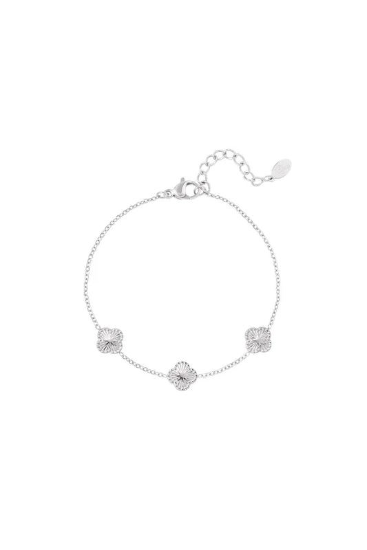 Clover bracelet silver