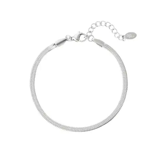 Flat bracelet silver