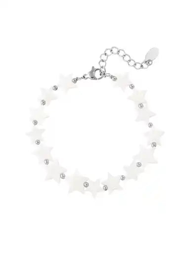 Sea shells star bracelet silver