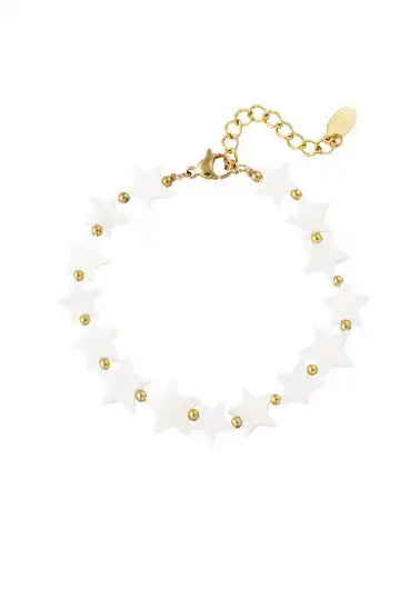 Sea shells star bracelet gold