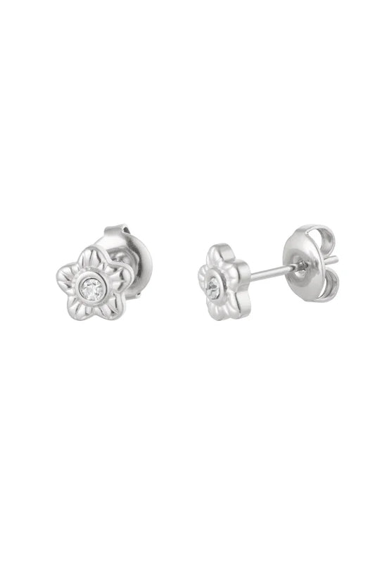 Flower earrings silver