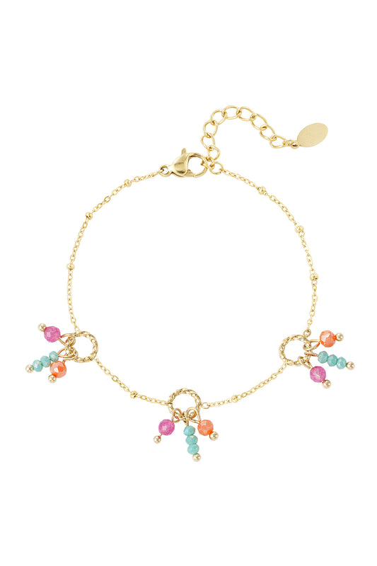 Armband fiesta blauw/roze
