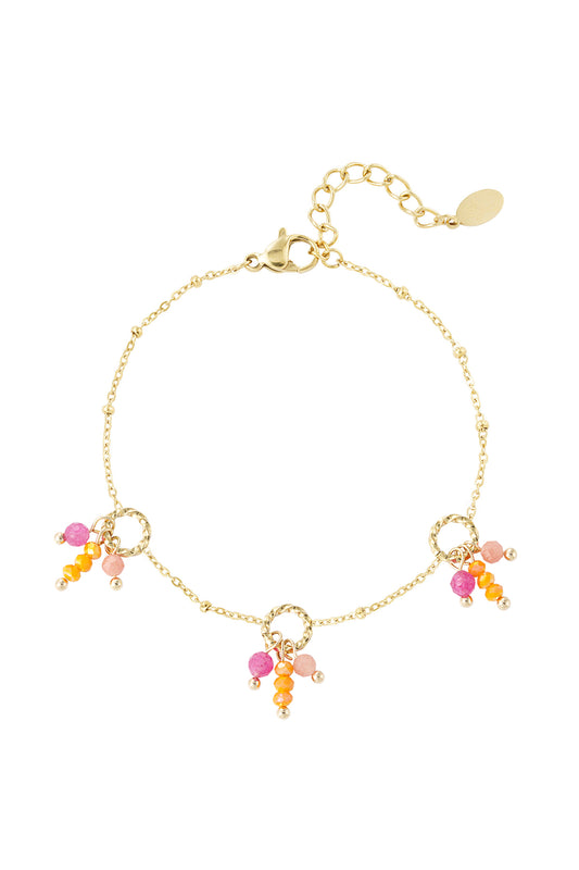 Armband fiesta roze/oranje