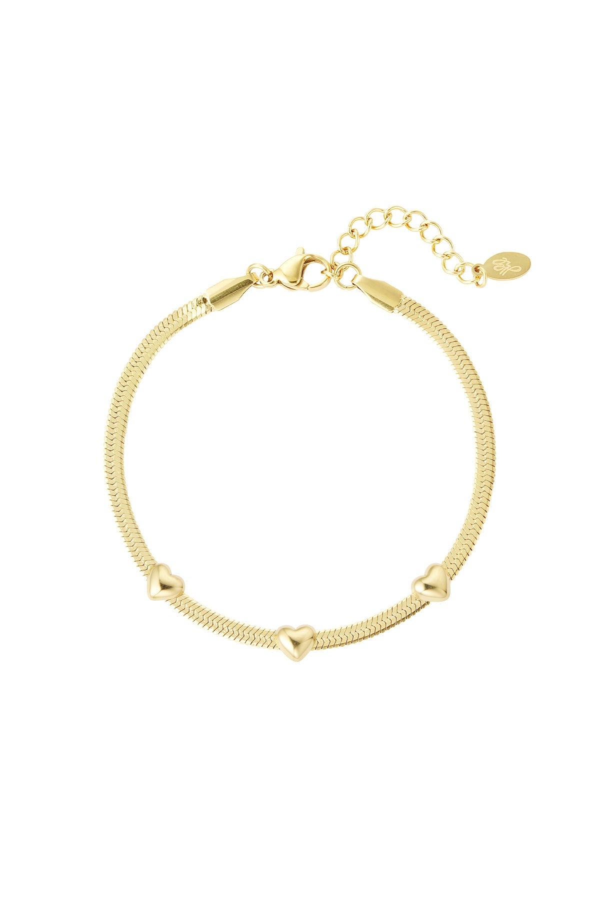 Triple the love armband goud