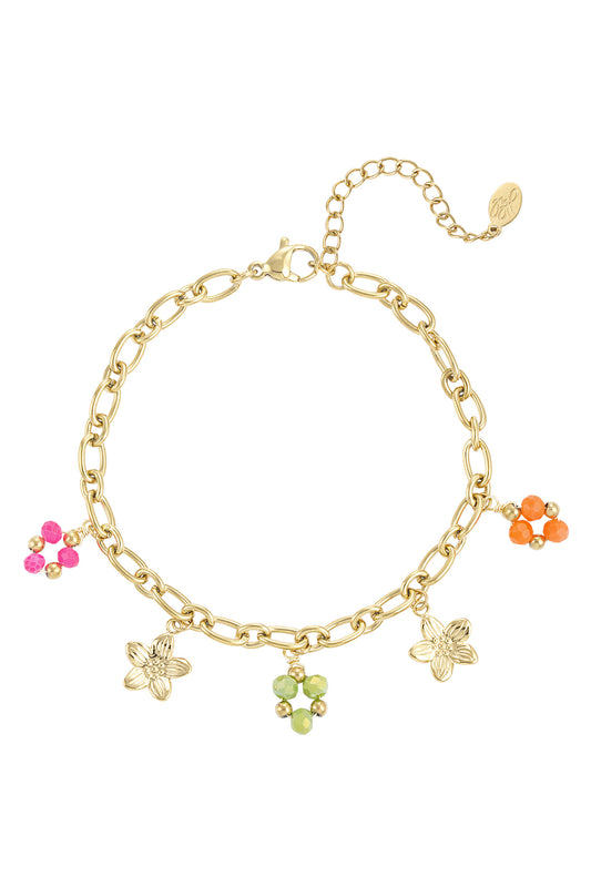 Armbandje bedels bloemen