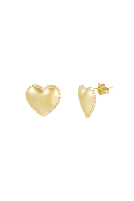 Hart studs goud