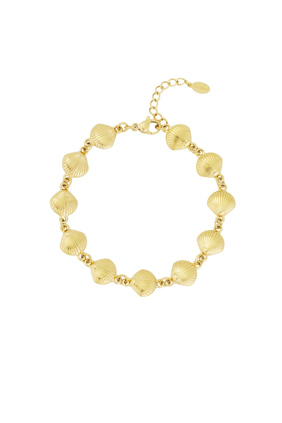 Shells armband goud