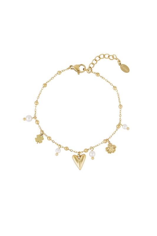 Lucky girl armband goud