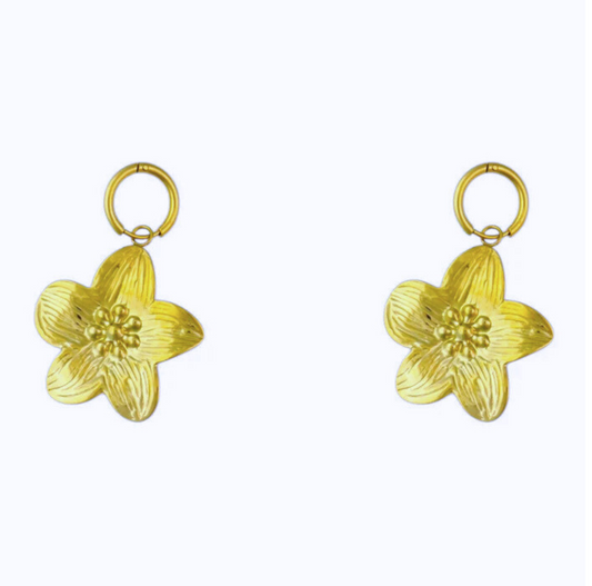 Flower oorbellen goud