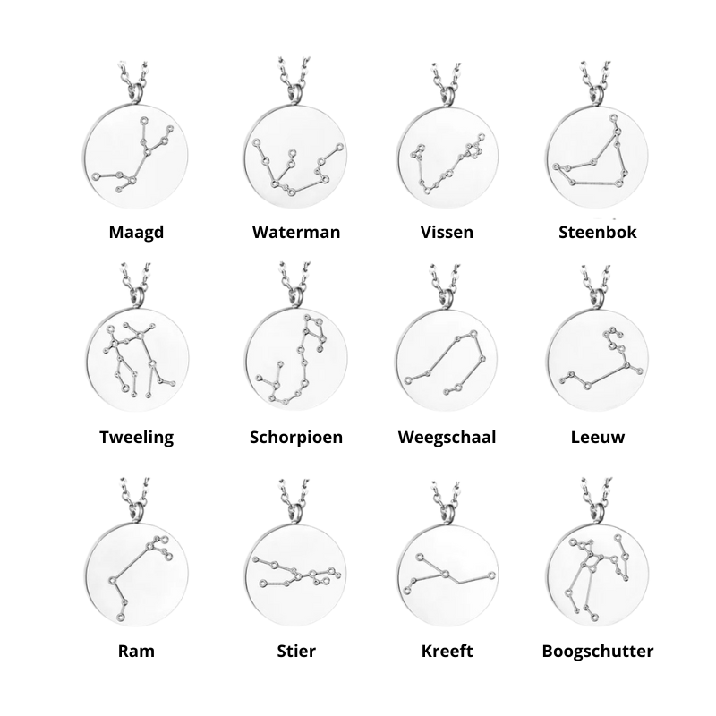 Sterrenbeeld ketting zilver