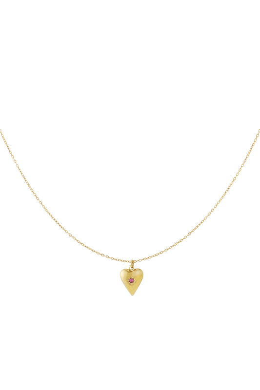 Birthstone ketting goud