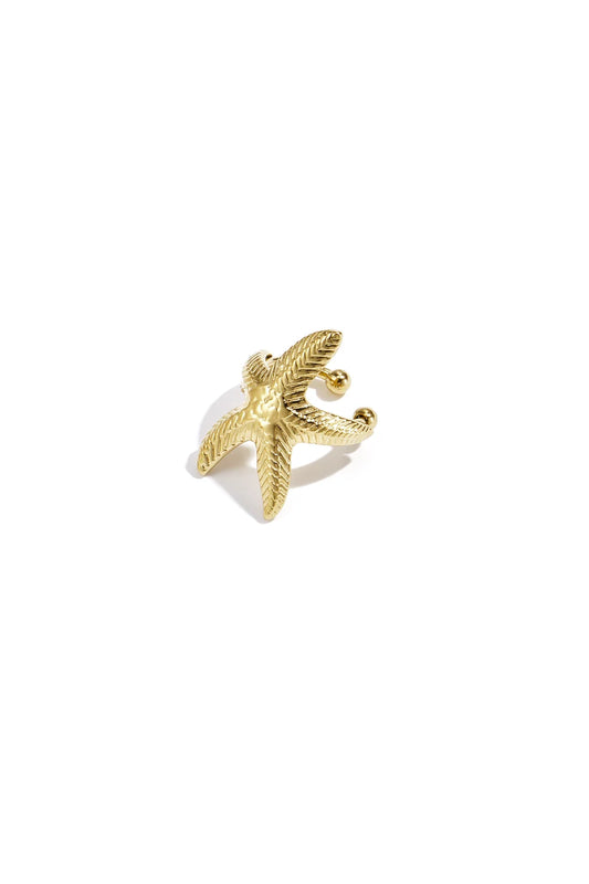 Earcuff seastar goud