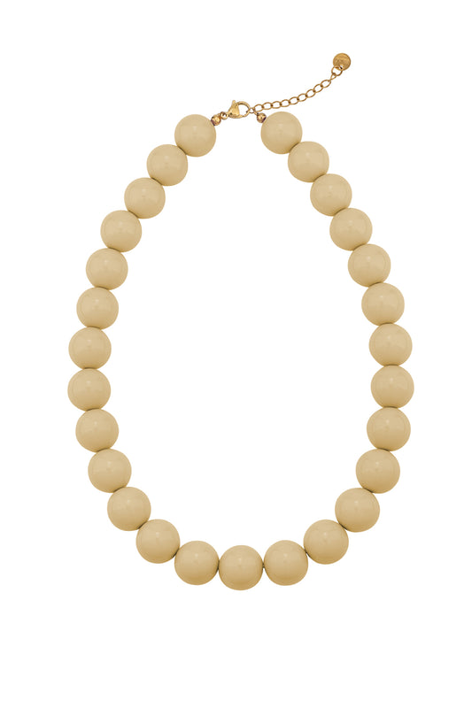 Kralenketting groot taupe