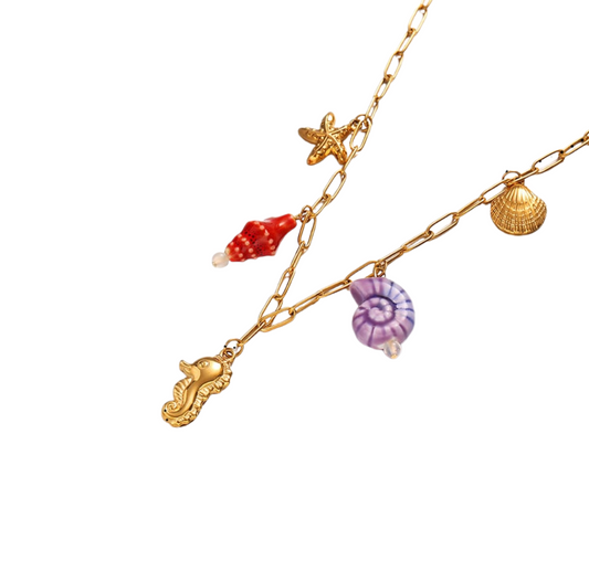 Bedelketting zeepaard goud