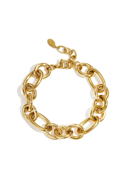 Armband ronde schakels goud