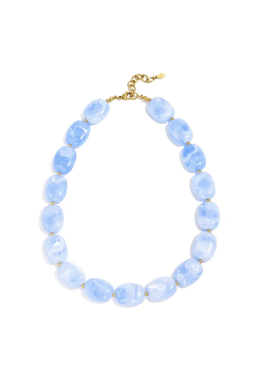 Beaded ketting blauw