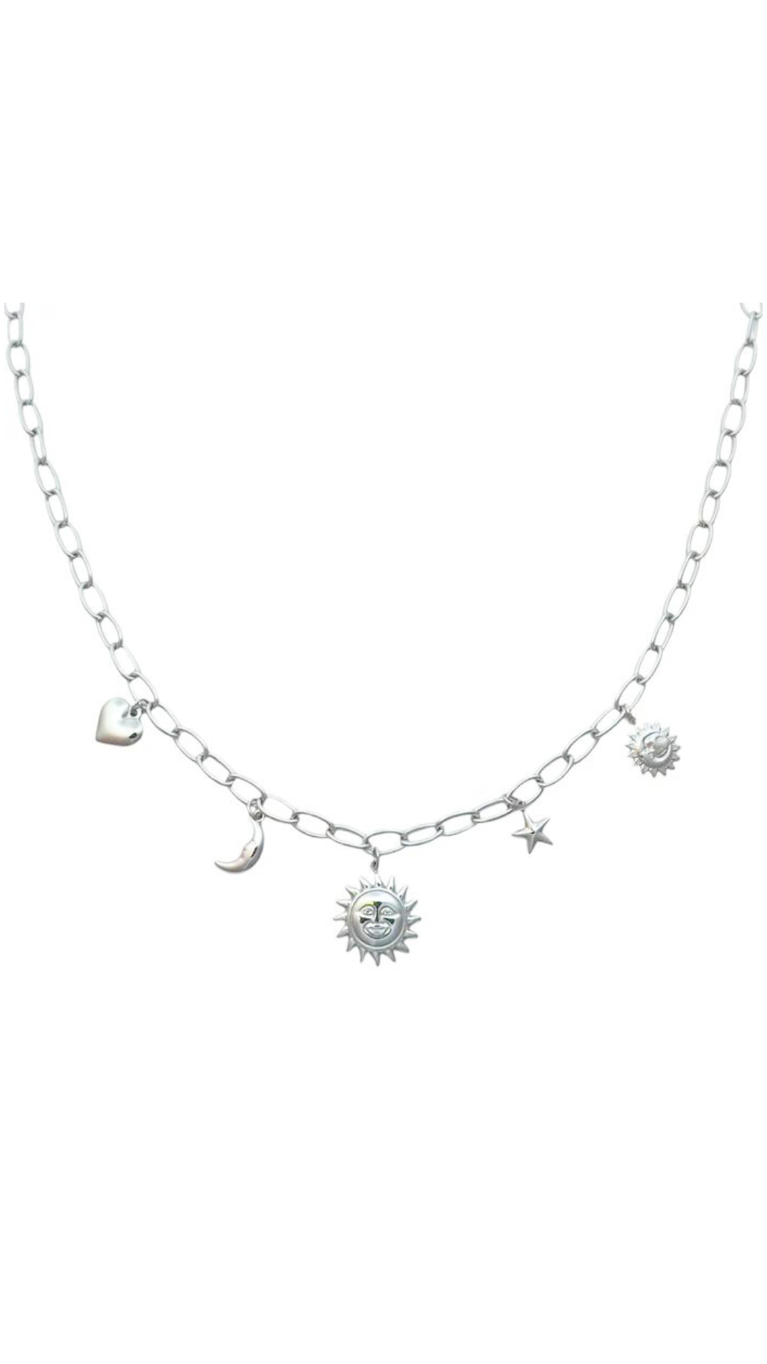 Bedelketting zon zilver