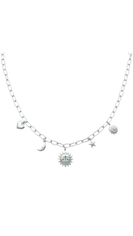 Bedelketting zon zilver