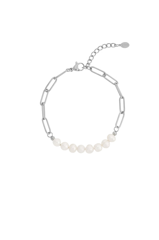 Small pearl armband zilver