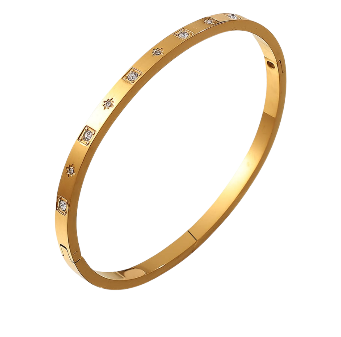 Mini bangle stars goud