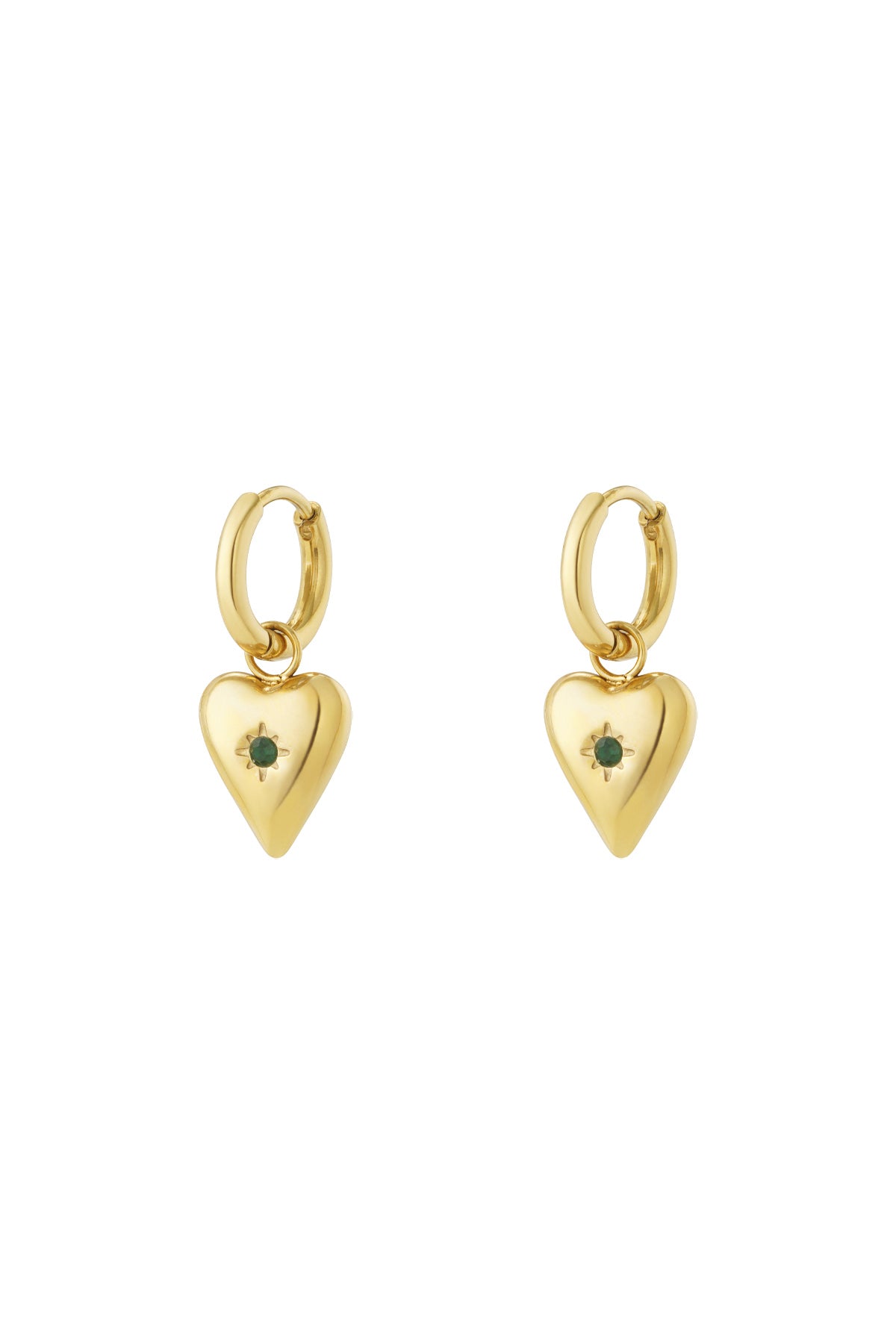 Birthstone oorbellen goud