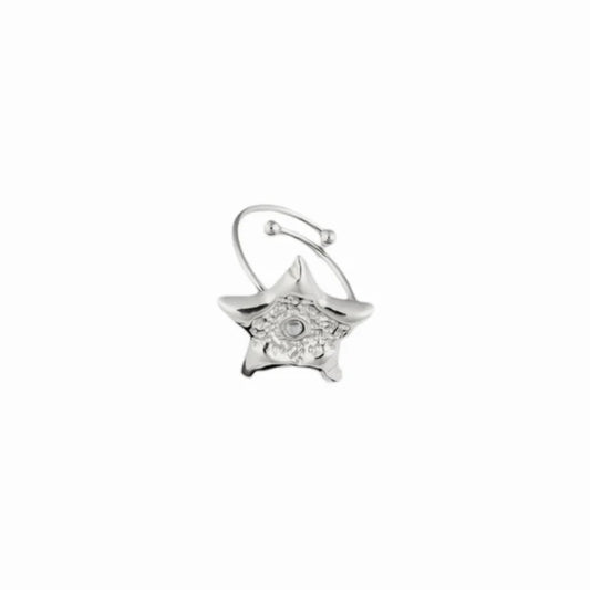 Big star ring zilver