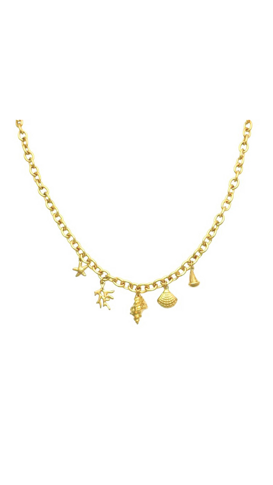 Bedelketting coastline goud