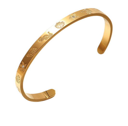 Summer party bangle goud