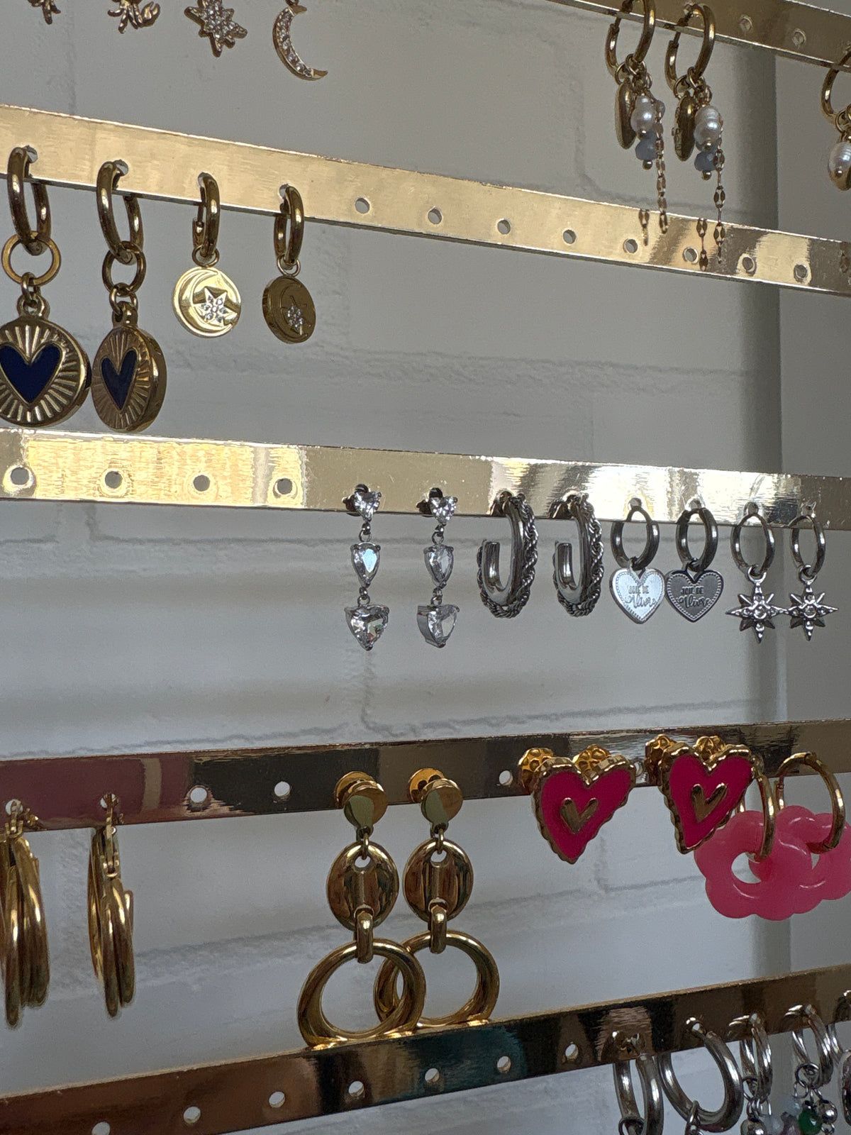 Diamanten oorbellen zilver