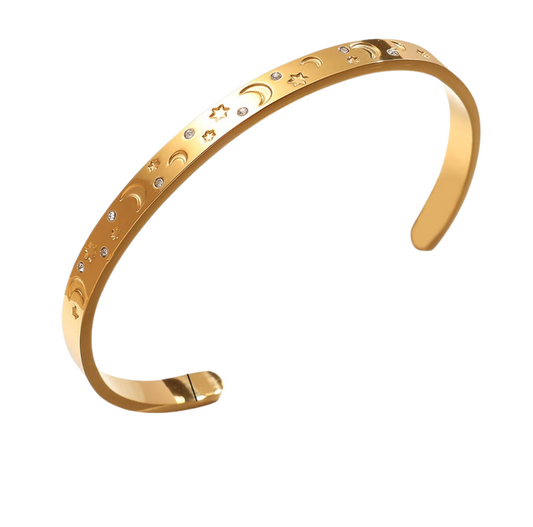 Maan bangle goud