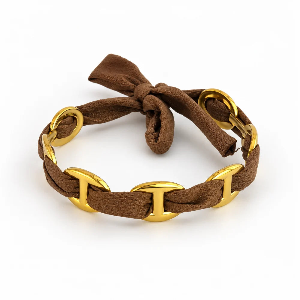 Bangle effen bruin