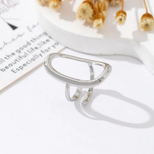 Ovaal ring zilver