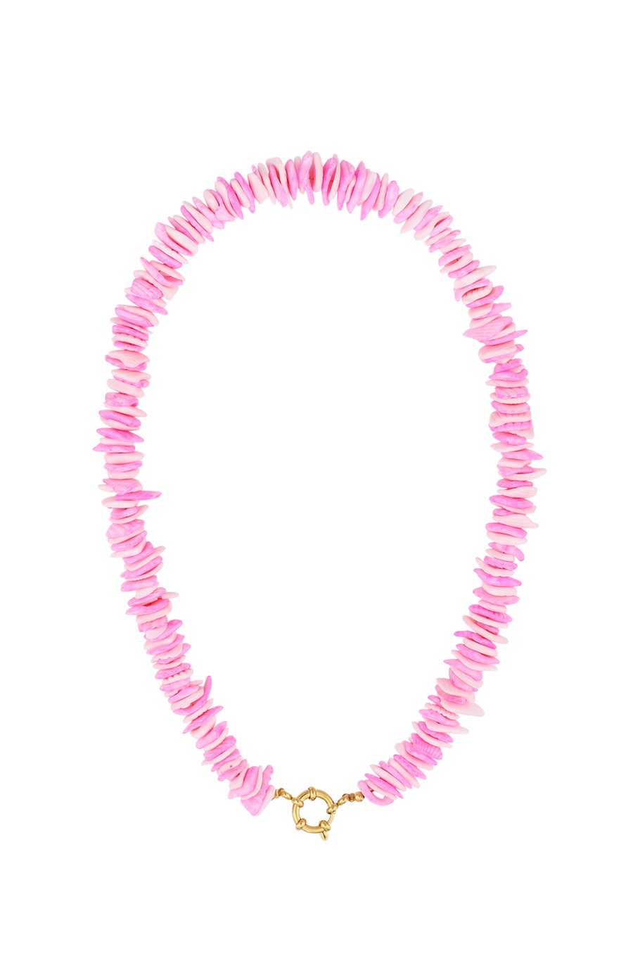 Sea shell ketting roze