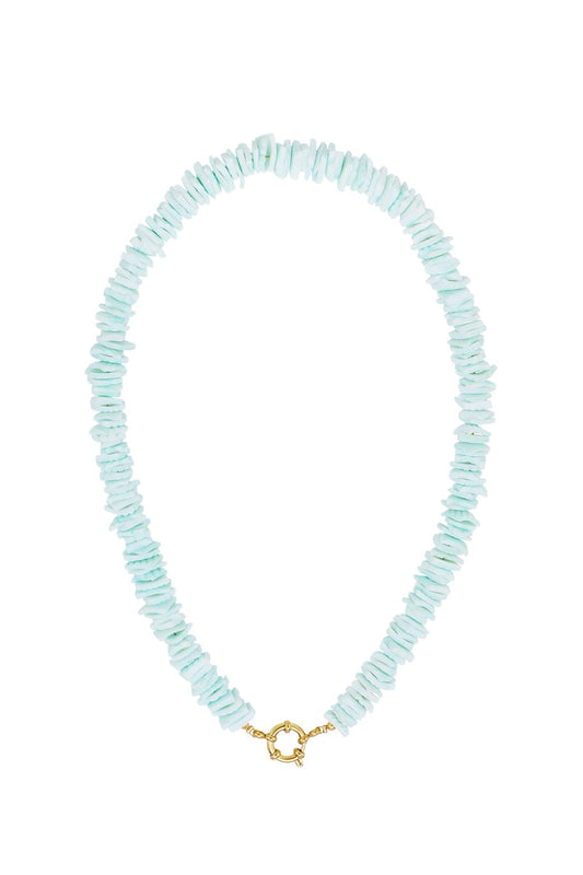 Sea shell ketting blauw