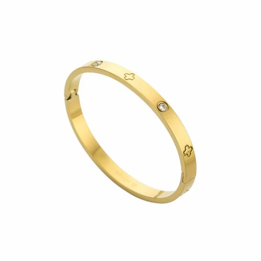 Bangle klaver goud