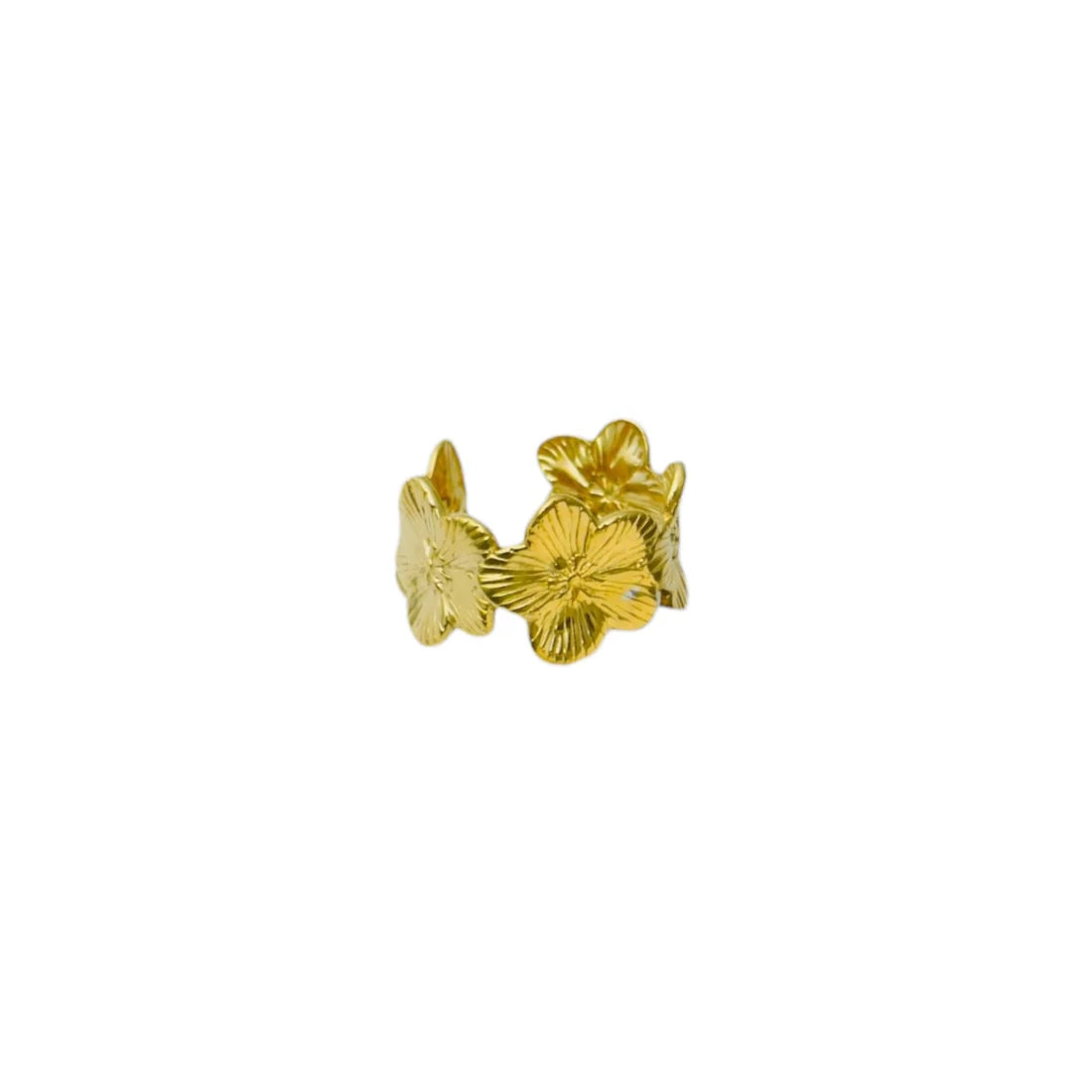 Bloem ring goud