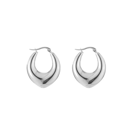 Oval hoops zilver
