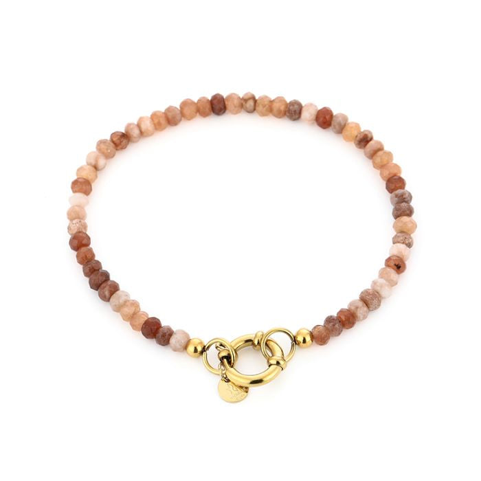 Chique beaded armband bruin