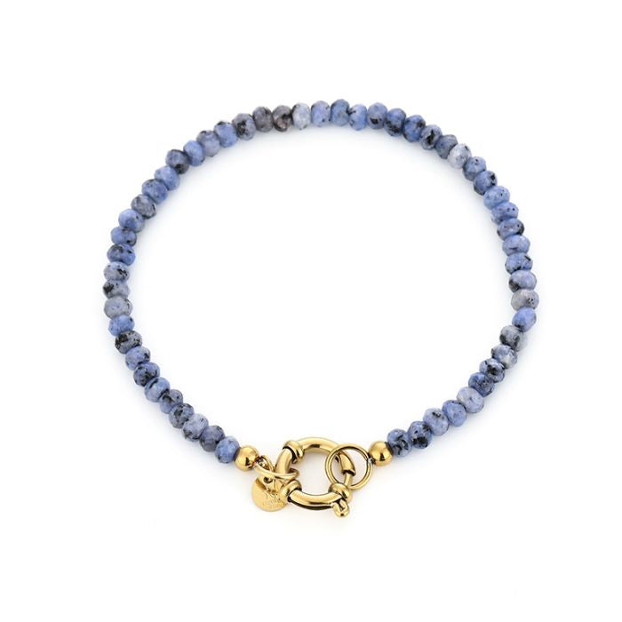 Chique beaded armband donkerblauw