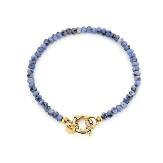 Chique beaded armband donkerblauw