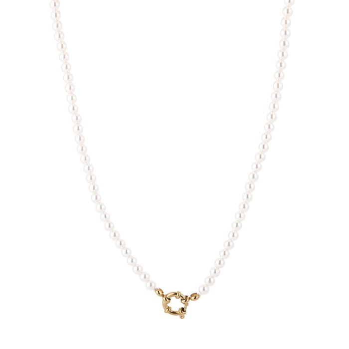 Mini parel ketting wit