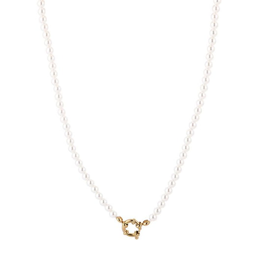 Mini parel ketting wit