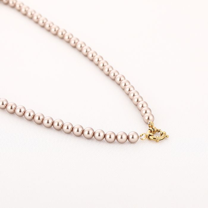 Mini parel ketting champagne
