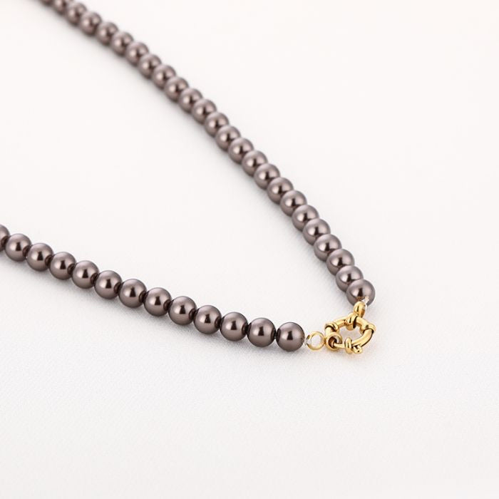 Mini kralen ketting chocolate