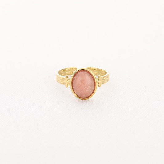 Ring mini oval goud roze