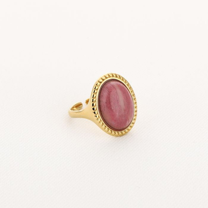Chunky ring roze goud