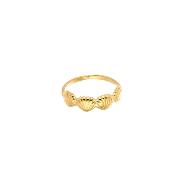 Mini schelpen ring goud
