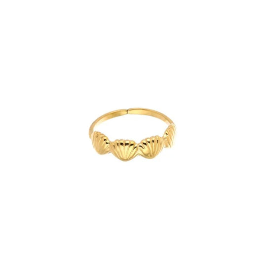Mini schelpen ring goud