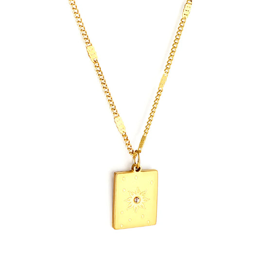 Ster tag ketting goud