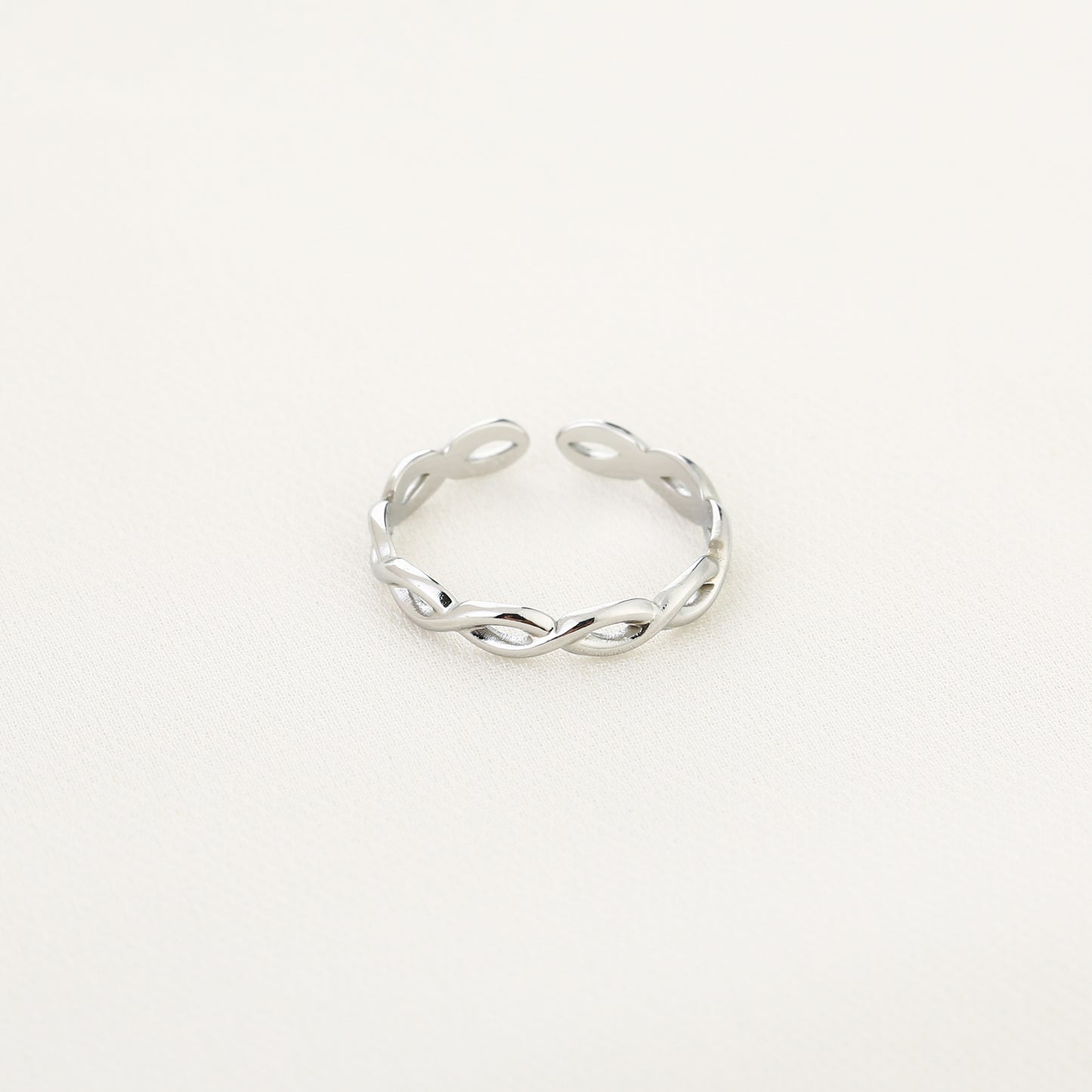 Twisted ring zilver